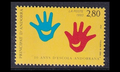 Andorra Fr 459 ** Koulu 100v (1993)