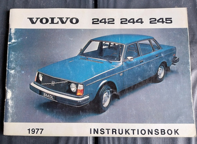 VOLVO 242 244 245 instruktionsbok 1977 käsikirja ohjekirja