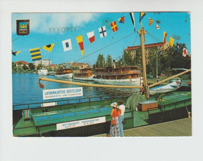 Postikortti, SAVONLINNA, Satama, Laivapostia leima