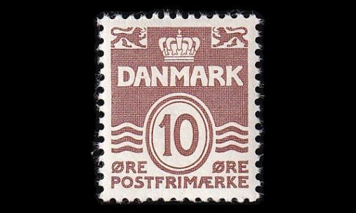 Tanska 233_II ** Aaltoviiva 10 öre (1937)