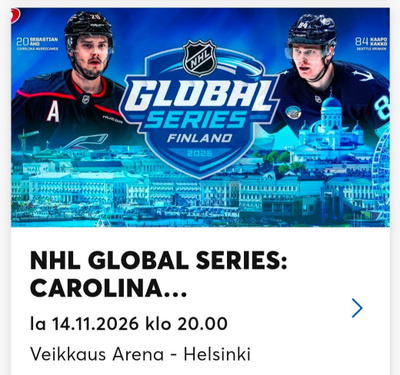 NHL GLOBAL SERIES * CAROLINA-SEATTLE 14.11.26 * KAKSI LIPPUA