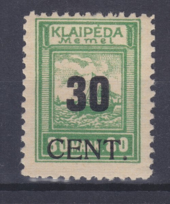 Saksa reich Memel 1923 Mi 196 postituoreena.