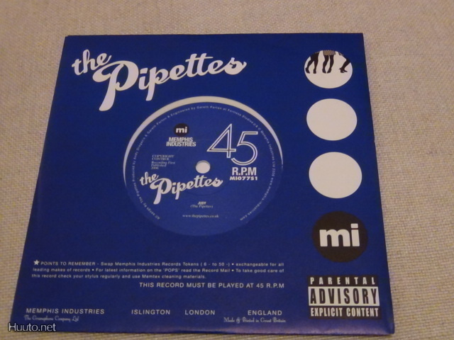 The Pipettes Judy 7 45 valkoinen vinyyli UK 2006 soittamaton