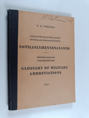 E. E. Poroila : Englantilais-suomalainen & suomalais-engl...