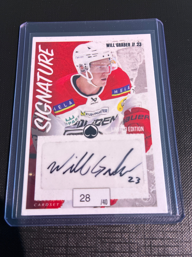 Will Graber ässät signature /40 cardset 22-23