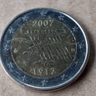 Suomi 2007 2 € Itsenäisyys 90 vuotta - 1917 - pikkukuva 1