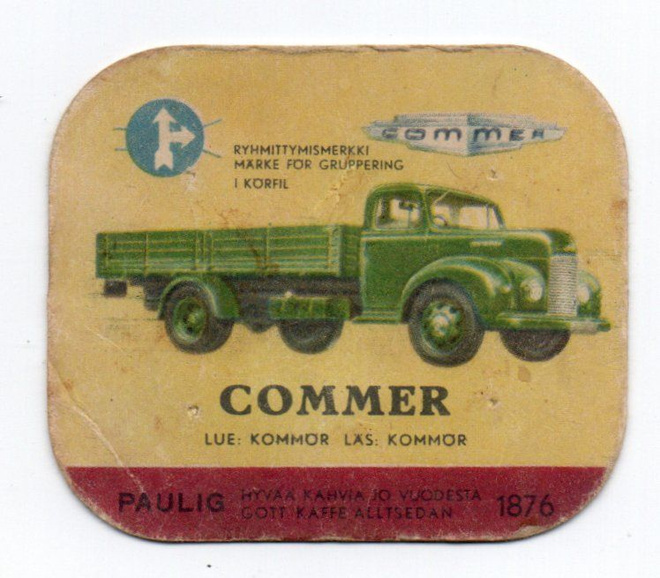 Kahvilappu Paulig COMMER