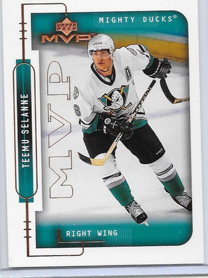 1999-00 Upper Deck MVP #5 Teemu Selänne Anaheim Ducks