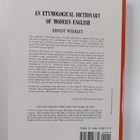 Ernest Weekley : An Etymological Dictionary of Modern Eng... - pikkukuva 2