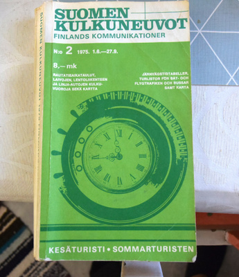 Suomen kulkuneuvot aikataulukirja 1975 kesäturisti