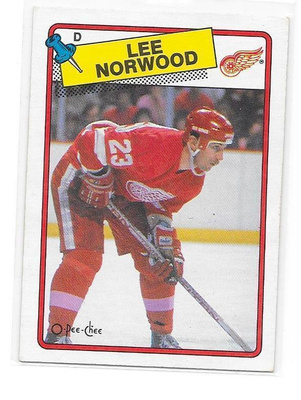 1988-89 OPC #240 Lee Norwood Detroit Red Wings Gooni RC