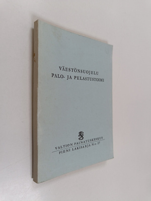 Väestönsuojelu, palo- ja pelastustoimi