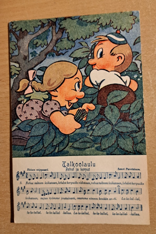 Alexander Lindberg: talkoolaulu sävelkortti, kulkematon