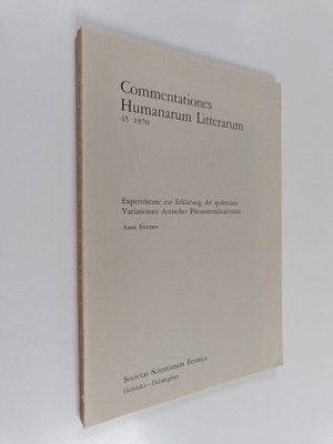 Antti Iivonen : Commentationes Humanarum Litterarum