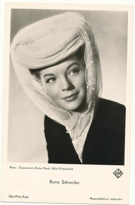 Filmitähti ROMY SCHNEIDER - vanha kortti