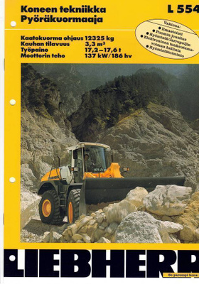 Esite Liebherr L554 pyöräkuormaaja 1998