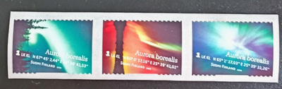 2009 Revontulia 1 lk yleismerkit ** - valkoinen paperi