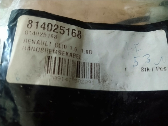 Renault Clio II käsijarruvaijeri NF 814025168