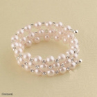 952 .. Elegantti Faux Pearl ja Crystal .. Rannekoru - pikkukuva 4