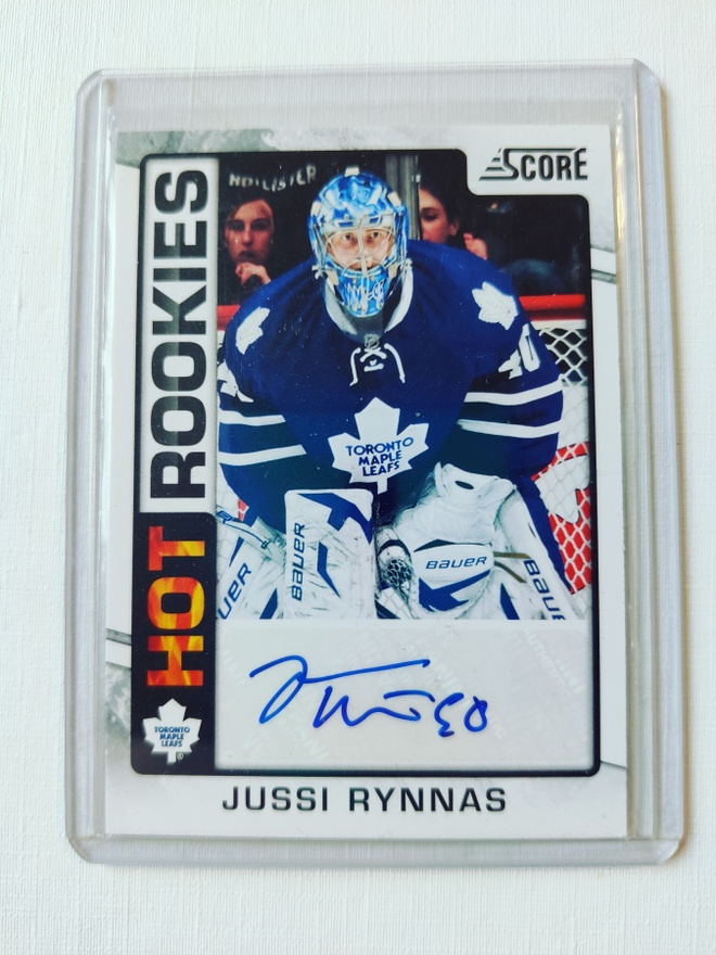 Jussi Rynnäs - 12-13 Score Hot Rookies Autograph