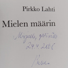 Pirkko Lahti : Mielen määrin (signeerattu, tekijän omiste) - pikkukuva 3