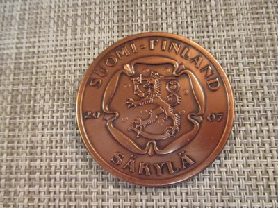 Suomi-Finland Säkylä 2007 mitali.