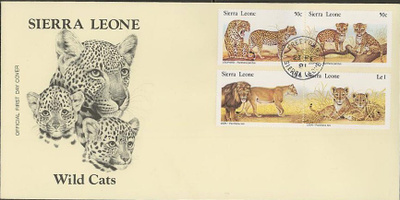 Sierra Leone 1981 Wild Cats osoitteeton kuori