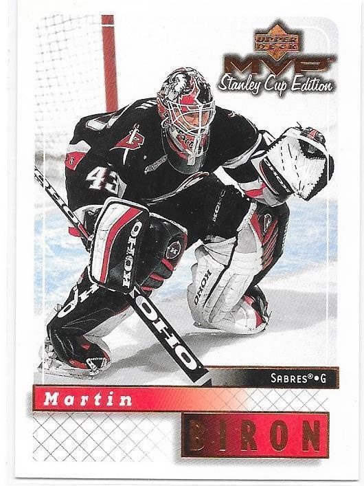 99-00 UD MVP SC Edt. #25 Martin Biron Buffalo MV