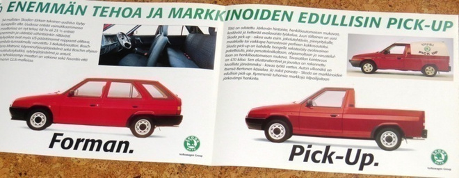 1994 Skoda Favorit Forman jne esite - suom - KUIN UUSI