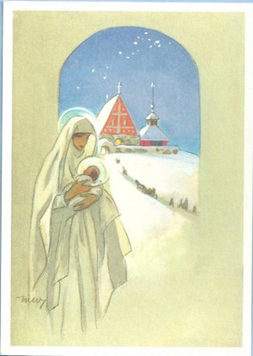 kortti ** Wendelin Martta Joulun rauhaa - erilaisia