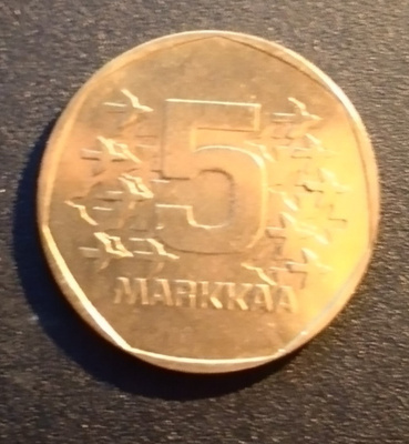 5 MK 1977 UNC KIERTÄMÄTÖN KOLIKKO