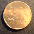 5 MK 1977 UNC KIERTÄMÄTÖN KOLIKKO - pikkukuva 1