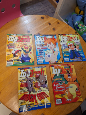 Pokemon Top Deck lehdet 5 kpl v.2000