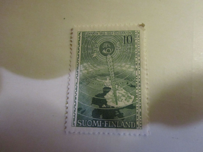 1955 lennätin 10 mk, postituore