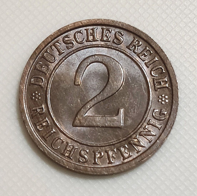 Saksa 2 Pfennig 1936D
