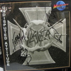 SLAYER UNDISPUTED ATTITUDE TAULU KOKO BÄNDIN NIMMAREILLA ! - pikkukuva 1