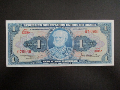 BRASIL 1 PESO 1954-58 P-150c (K15-S101)
