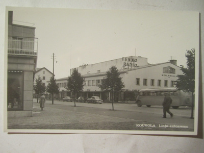 Kortti Kouvola 1950-l Linja-autoasema Alkup.Mallikappale