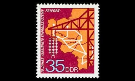 DDR 1871 ** Sähkönjakelujärjestelmä Rauha 10v (1973)
