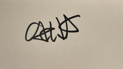 Greg Graffin / Bad Religion nimikirjoitus paperilla