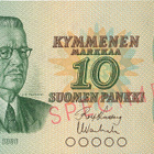 10 mk 1980 specimen seteli UNC - pikkukuva 1
