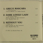 Francis Goya • Greco mascara PROMO CD-Single - pikkukuva 2