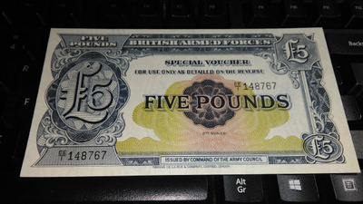 British Armed Forces 5 Pound 1948 UNC
