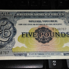 British Armed Forces 5 Pound 1948 UNC - pikkukuva 1