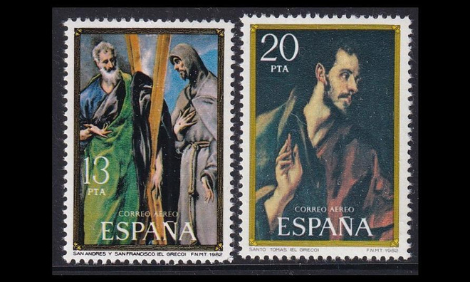Espanja 2552-3 ** Maalauksia El Greco (1982)