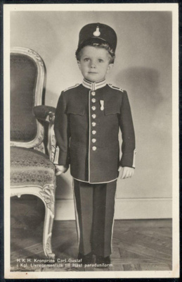 Ruotsin kruununprinssi Carl Gustav, n. 4-5 v., nyt kuningas