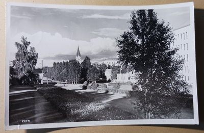 Kemi, puistokatua, kirkko, mv vkpk, p. 1957