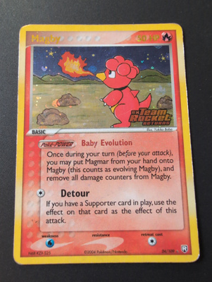 Magby stamped reverse holo Pokemon