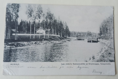 Ruovesi, Murole, kanava, silta, tukkeja, mv pk, p. 1906