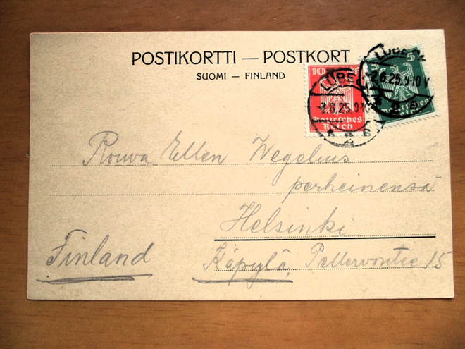 1925 Lübeck kortti Käpylään